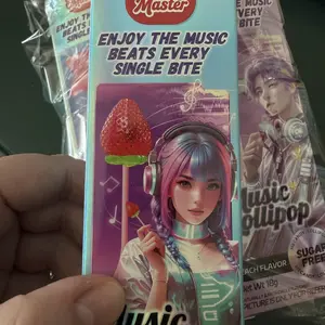 Candy Master MeCandy 4D Music Lollipop -  4D Bear/Strawberry/Dinosaur/Heart Shapes | Valentine's Day Gift| Bone Conduction Tech, Sugarfree Fruity Flavor, Halal Certified