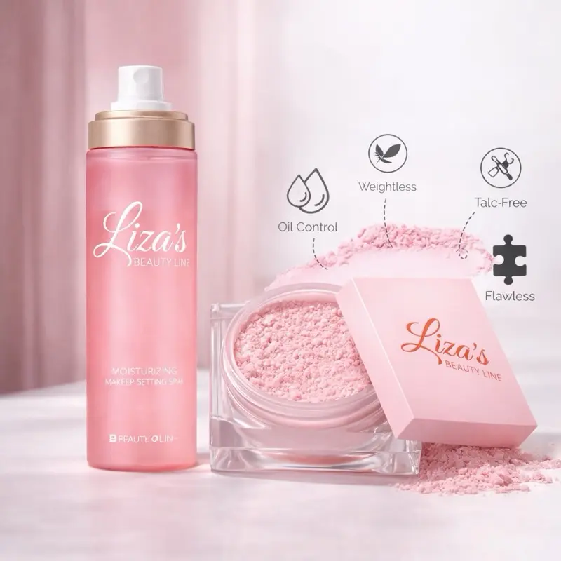 1601- Liza’s beauty line makeup setting duo 1601- Liza’s beauty line makeup setting duo
