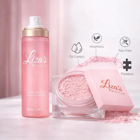 1601- Liza’s beauty line makeup setting duo