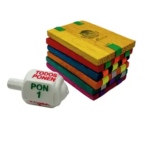 Classic Mexican Toy Combo - Tablita Magica and Pirinola Toma Todo - Traditional Mexican Toys