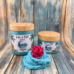 Aqua Spa Sugar Scrub | Exfoliating & Hydrating Body Scrub with Shea Butter, Kaolin Clay & Blue Spirulina | Clean Fresh Spa Scent