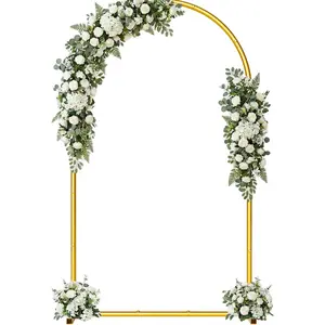 7.2FT Wedding Arch Backdrop Stand,Stable Balloon Arch Frame for Wedding Birthday Baby Shower Graduation Anniversary Floral Decoration,Gold