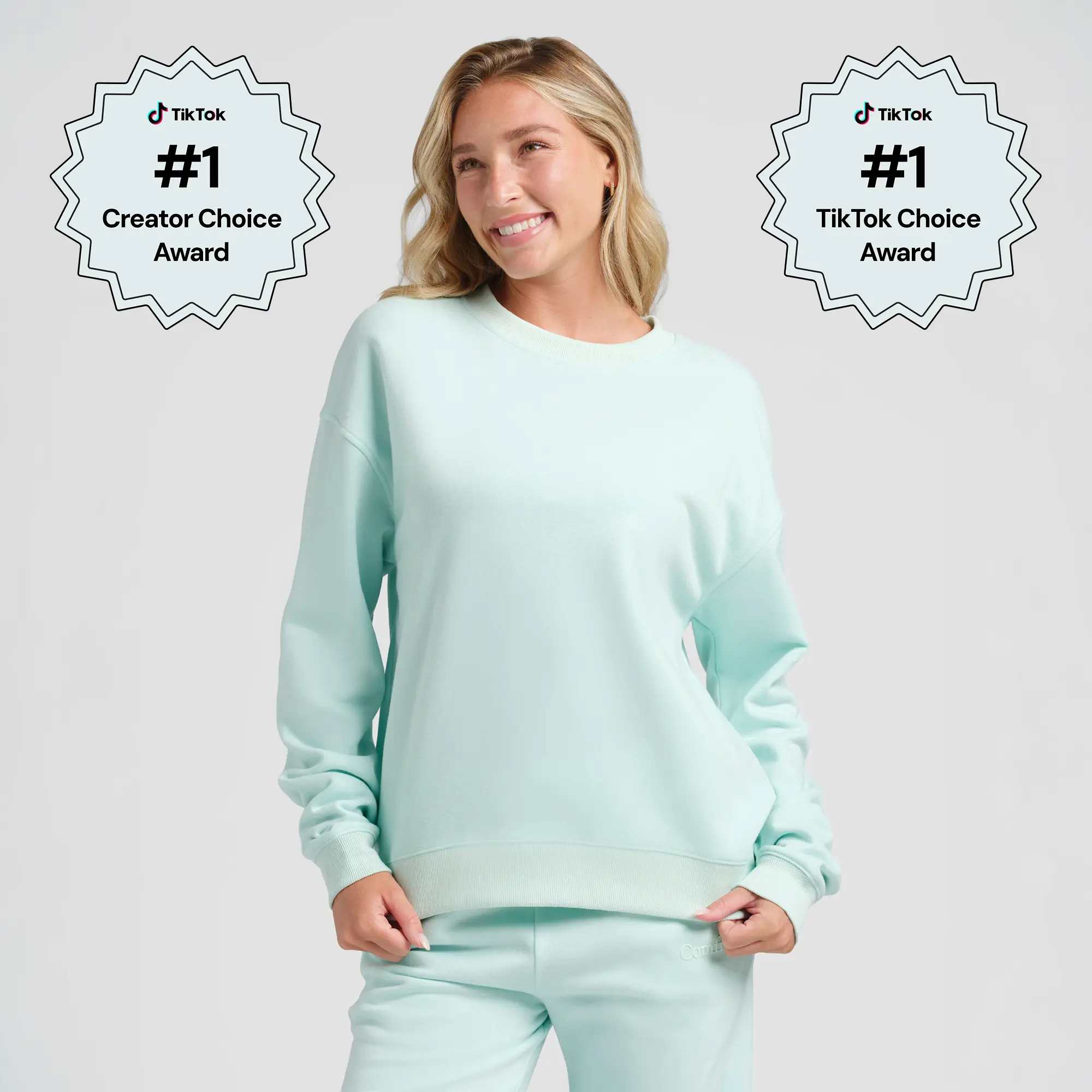 Comfrt | Halo Lightweight Crew Sweatshirt | Soft Everyday Lightweight Crew Neck