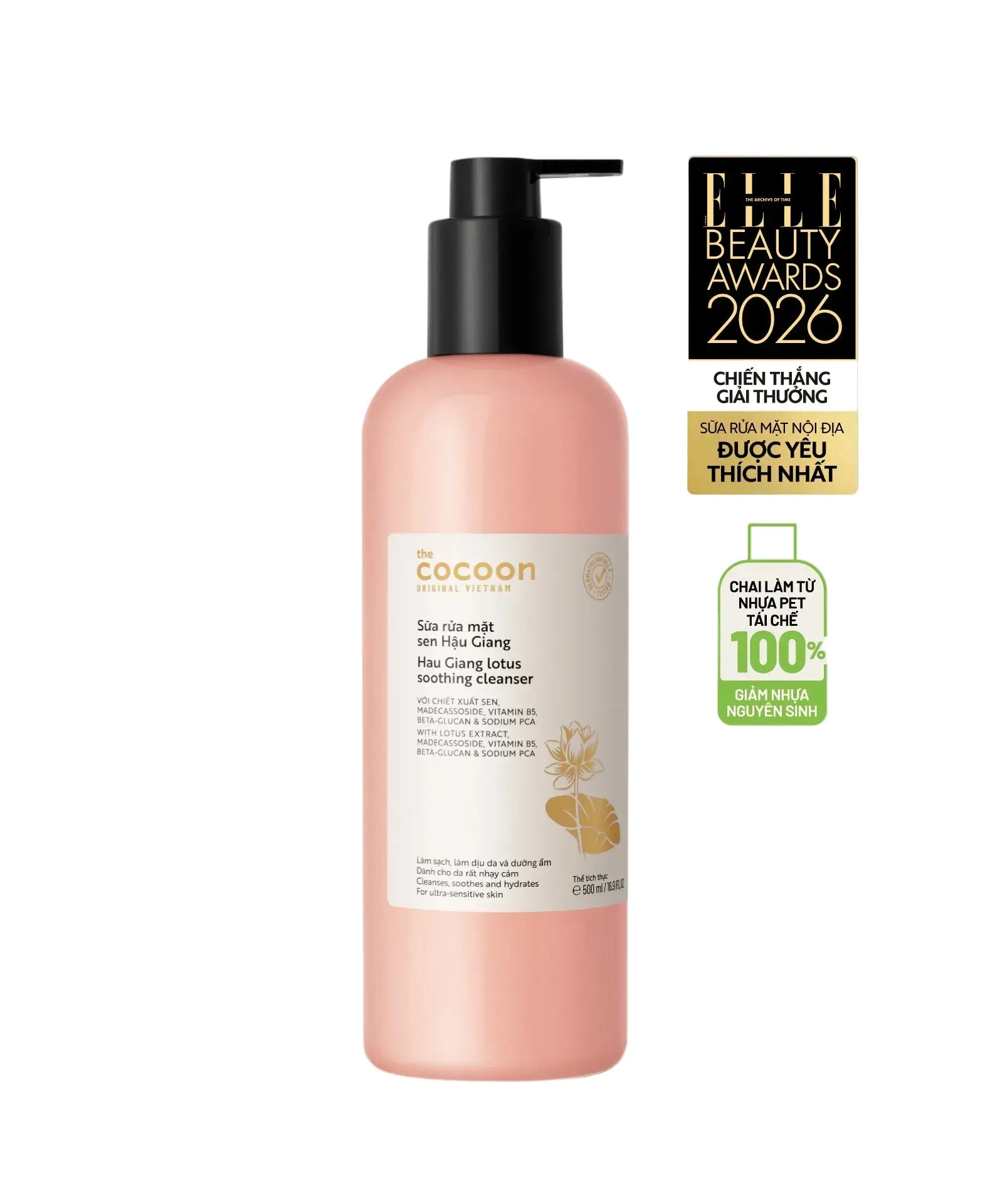 Cocoon Hau Giang Lotus Soothing Cleanser 500ml