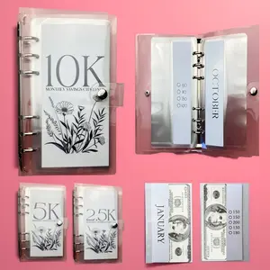 12 Month Money Saving Challenge Binder, Budget Binder with Cash Envelopes, 10K/5K/2.5K Savings Challenges Book, Savings Challenge Planner for Home Office, 2026 Gifts