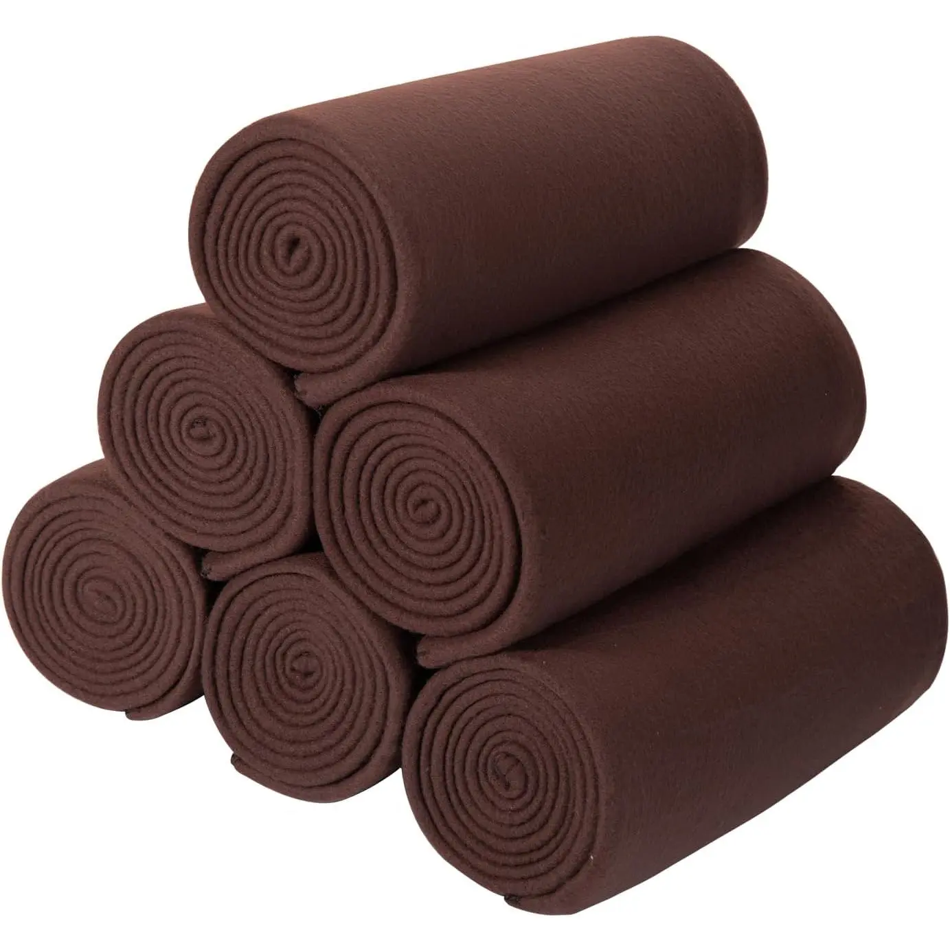 Fleece Blanket Blankets Bulk Pack of 6 Cozy Fleece Throw Blankets 50x60 Warm Soft Lightweight Breathable Pet-Friendly for Bed Sofa  Wedding Gifts Camping Luxury  Brown