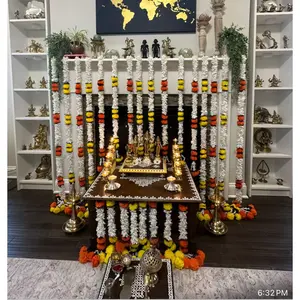 Vibrant Marigold Garland Strings | Traditional Décor for Diwali, Ofrenda & Events | Lifelike, Easy, Reusable | Diverse Length & Color Options