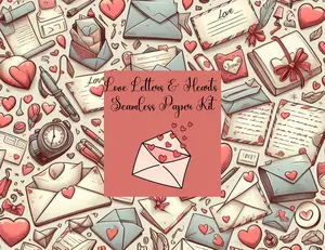 Love Letters & Hearts Seamless Paper Kit