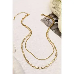 Double Layered Necklace // Gold