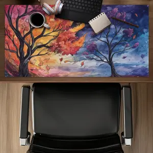 MWW C1DM15313Z7T1O 16 x 32 in. Before the Storm - Purple Desk Mat for Home Decor - Elegant Style