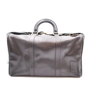 Pre-owned FENDI Leather Travel Bags Metallic Boston Travel Bag (F2049)