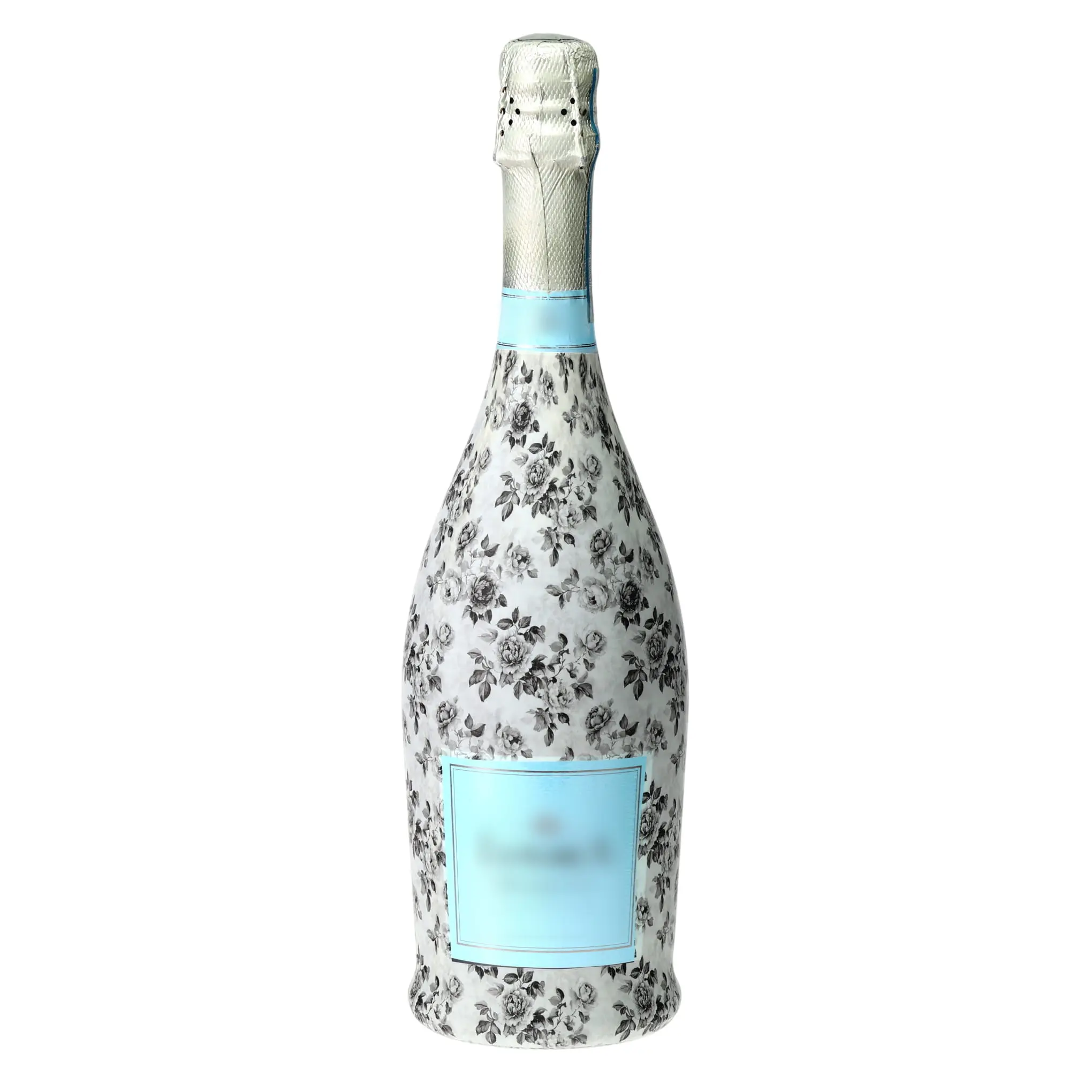 Beau Bottles Black and White Floral - Decorative Bottle Wrap