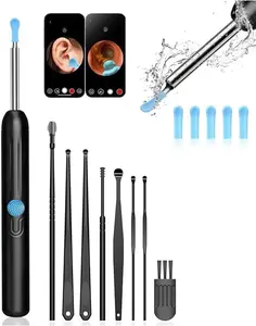 Ear Wax Removal Tool with 1080P Camera and LED Light,Visual Ear Cleaning Kit,2-in-1 EarCleaner with Precision Tweezers & Silicone Scoop,IP67 Waterproof Lens,Professiona EarCamera for iPad/Phone