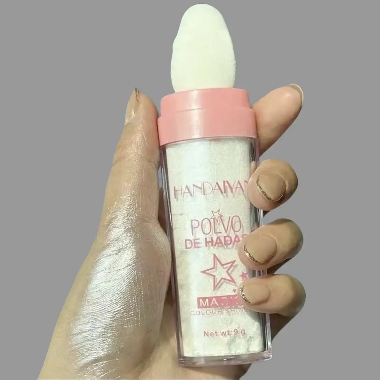 HANDAIYAN Fairy Dust Glitter Bar Highlighting Powder - Long-Lasting Glowy Highlighter, High-Pigment Glossy Beauty Product for Face, Eyes, Summer Parties