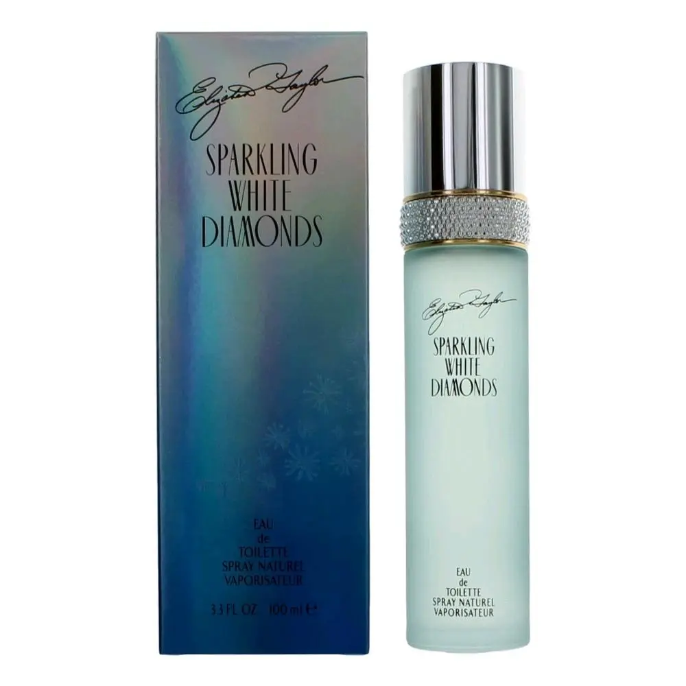 Elizabeth Taylor Sparkling White Diamonds Women's EDT Spray - 3.3 oz (100 ml) Bottle, 100 ml Perfume, Liquid Spraying Women's Fragrance, Smelling Good