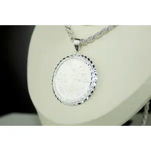 Centenario 50 Pesos Replica Pendant .925 Silver Rhodium Plated