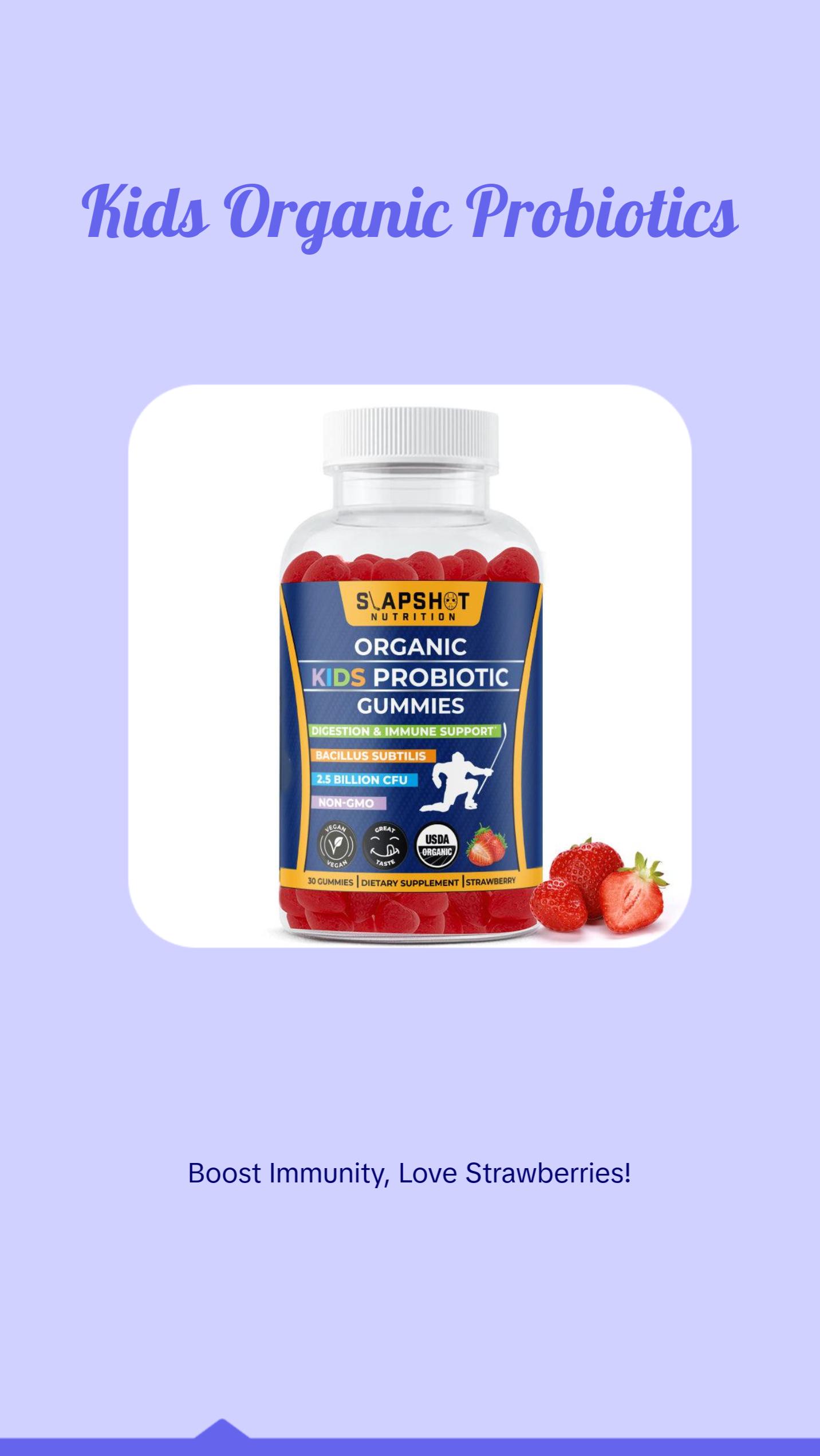 Organic Kids Probiotic Gummies - 30 Day Supply