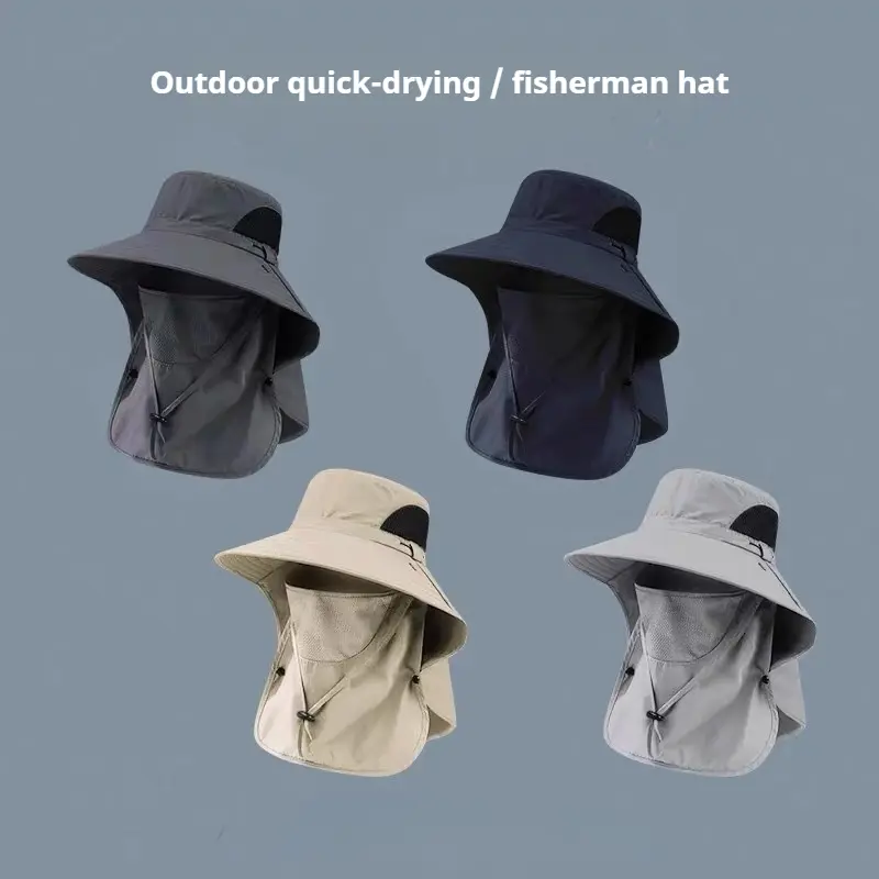 Outdoor shawl, hiking hat, cowboy hat, men's and women's sun protection fisherman hat, UV protection fishing hat, sun hat