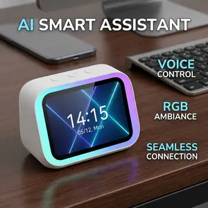 Touch Screen Wireless Bluetooth Speaker, Bluetooth 5.4 Version, Hi-Fi Stereo Sound, Electronic Photo Album & Voice Control for Home Use