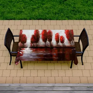 360 stand Nature-Inspired Rectangular Large Rectangle Tablecloth - 58x102 in, Indoor-Outdoor Outdoor Patio Furniture Table Cover (C1TCLRGE4S5OW1), Patio Decor