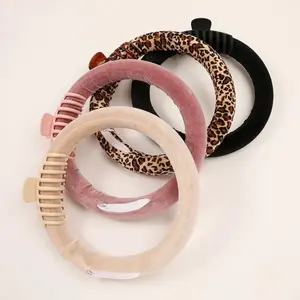The Heatless Halo | Heatless Hair Curler - Soft Velvet & Leopard Print Options for Easy Styling