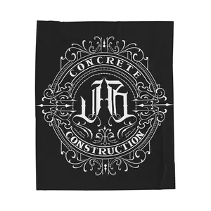Chic Construction-Themed Velveteen Plush Blanket, Cozy Gift, Home Décor, Throw Blanket for Builders, Unique Construction Decor