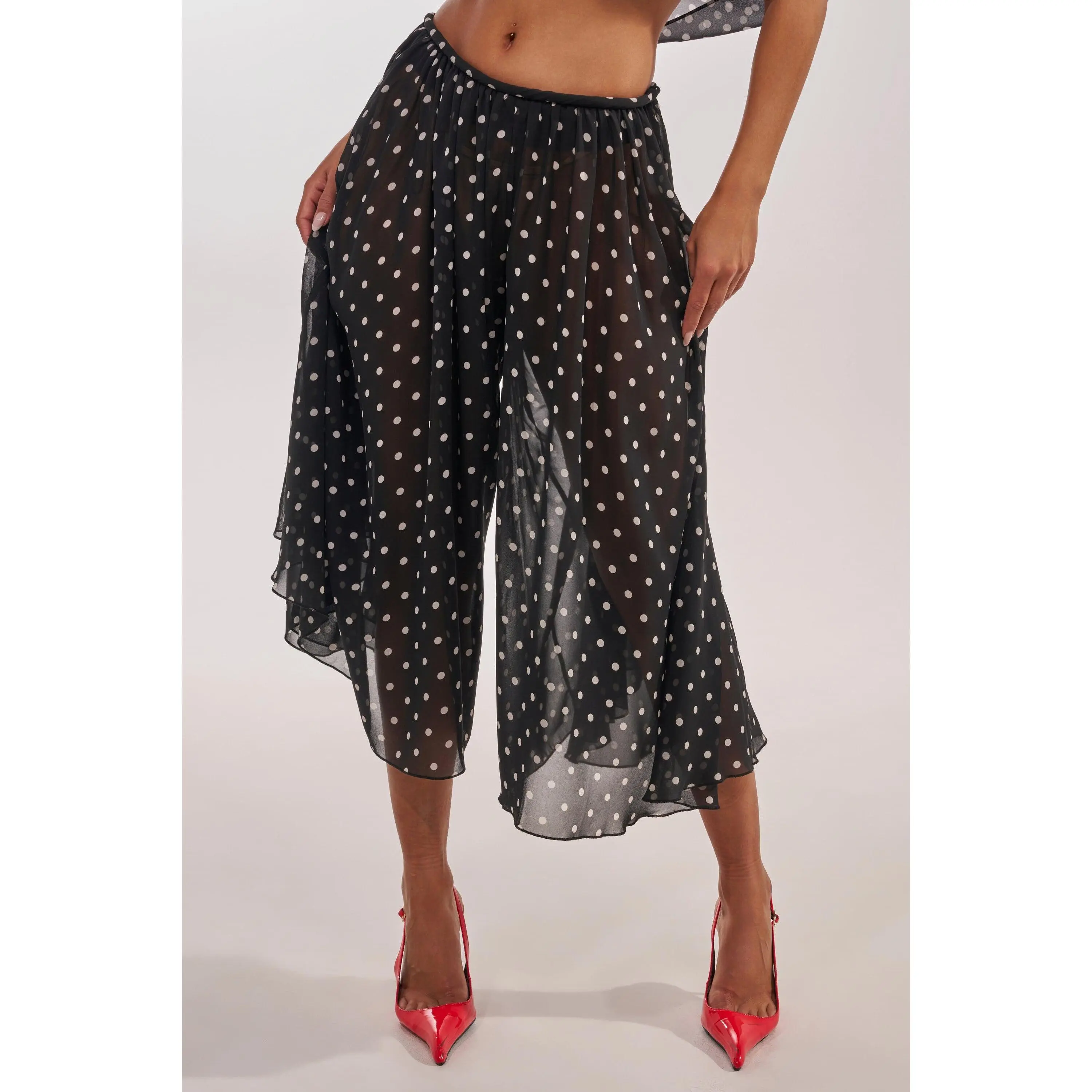 COOL GIRL POLKA DOT GAUCHO PANT