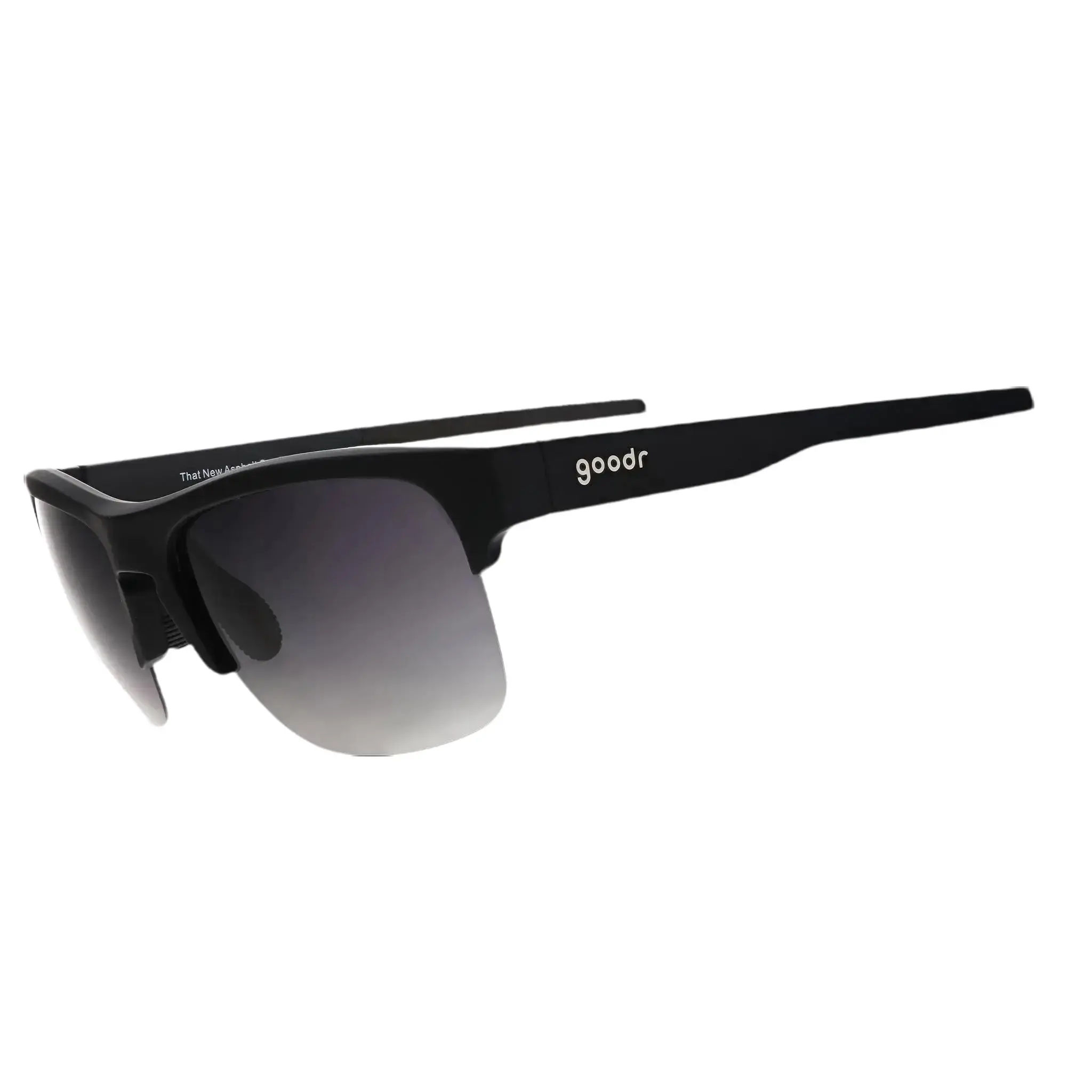 goodr That New Asphalt Smell Large Size (Flex G) Solid Black Frame with Black Lens, UV400, No Slip No Bounce No Tangle goodr That New Asphalt Smell Large Size (Flex G) Solid Black Frame with Black Lens, UV400, No Slip No Bounce No Tangle