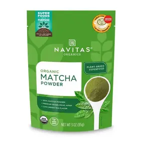 Navitas Organics Matcha Powder  Calm, Focused Energy Without Jitters – Organic Ceremonial Matcha 30g