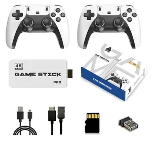 4K TV Game Stick M15 Video Game Console Built-in 40000+/50000 Games 128G Handheld Game Player Wireless Controller Retro Gamepad game night gadget portable gaming system handheld gamepad tech  gift  finds Dual Gaming Bundle