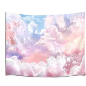 Pink Cloud Tapestry Colorful Abstract Clouds Natural Landscape Tapestries Wall Hanging for Bedroom Living Room Teen Dorm Indie Decor Poster Blanket80x60 Inches