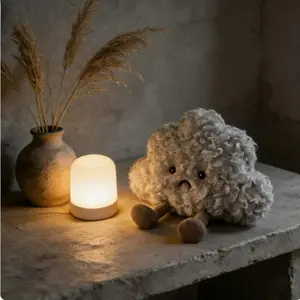 Cute Cloud Plush Toy Pillow Cushion, Perfect Gift for Kids Girlfriend Bestie Birthday Present, Adorable Expression Doll