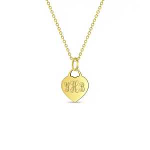 14k Gold Engravable Heart Tag ID Kids / Teen Pendant/Necklace 14k Gold Engravable Heart Tag ID Kids / Teen Pendant/Necklace