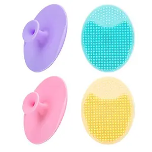 4 Pack Face Scrubber Soft Silicone Facial Cleansing Brush Face Exfoliator Blackhead Acne Pore Pad