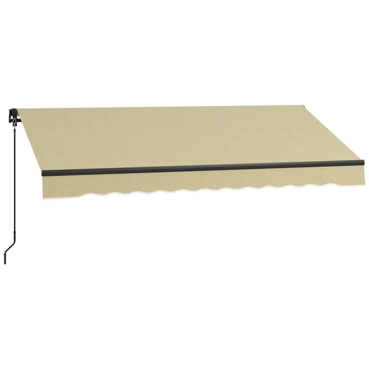 212 Main 840-264V02BG 10 x 8 ft. Outsunny Retractable Awning, 280GSM UV Resistant Sunshade Shelter for Deck, Balcony & Yard, Beige