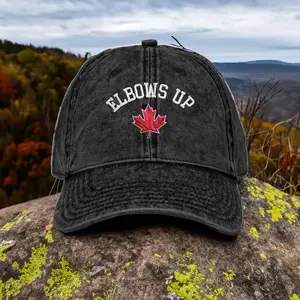Elbows Up Canadian Hat, embroidered true north subtle anti trump, Canada hockey dad hat, Canada is not for sale, political protest