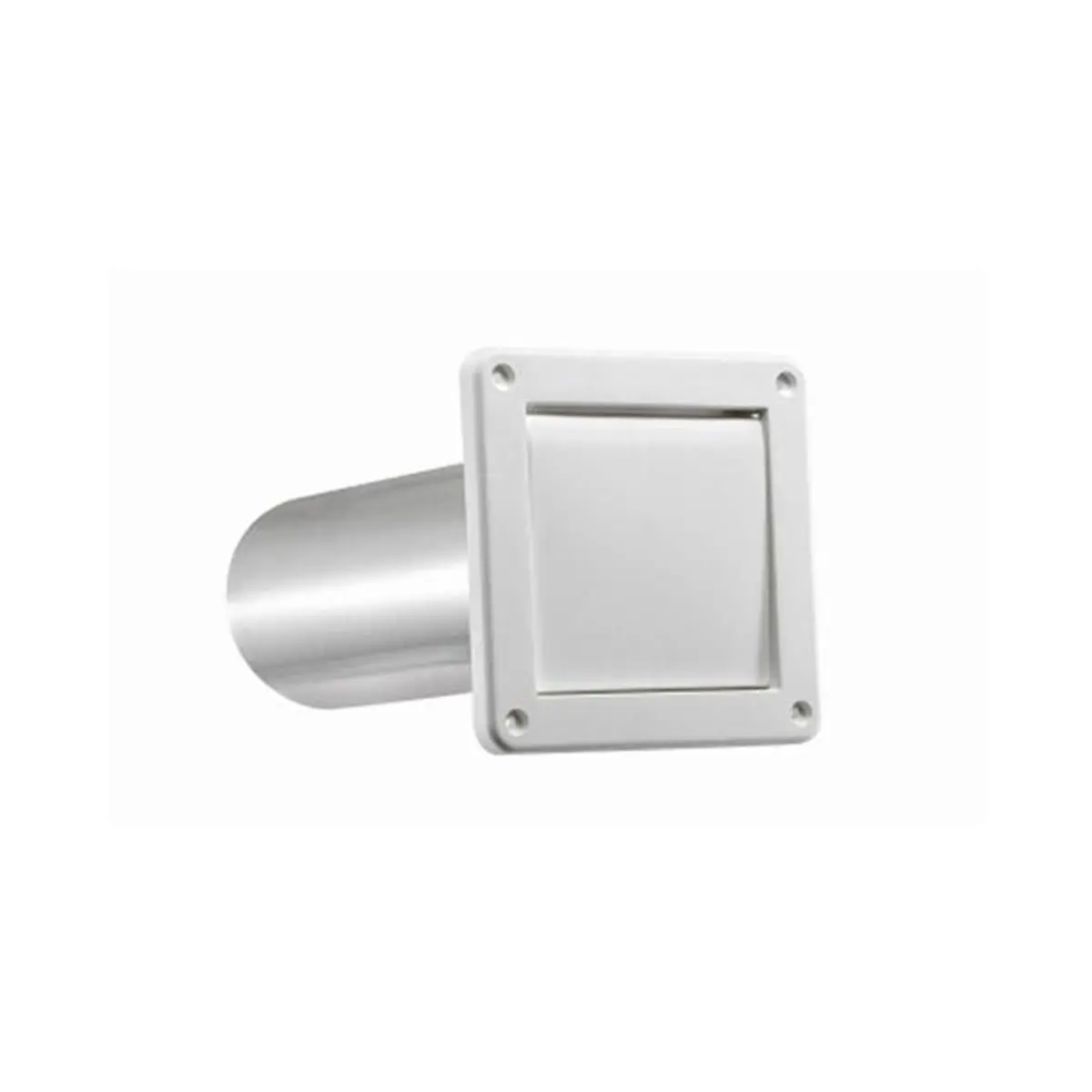 Lambro Industries  4 in. Single Flap Louver, White, Ventilation
