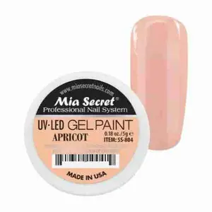 Mia Secret UV-LED Apricot Gel Polish (5g) - USA-Made Cosmetic Nail Supplies, Easy-to-Use Colorblock Manicure Solution, Versatile Nail Art Product