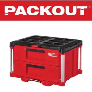Milwaukee PACKOUT 22 in. 2-Drawer Tool Box with Metal Reinforced Corners