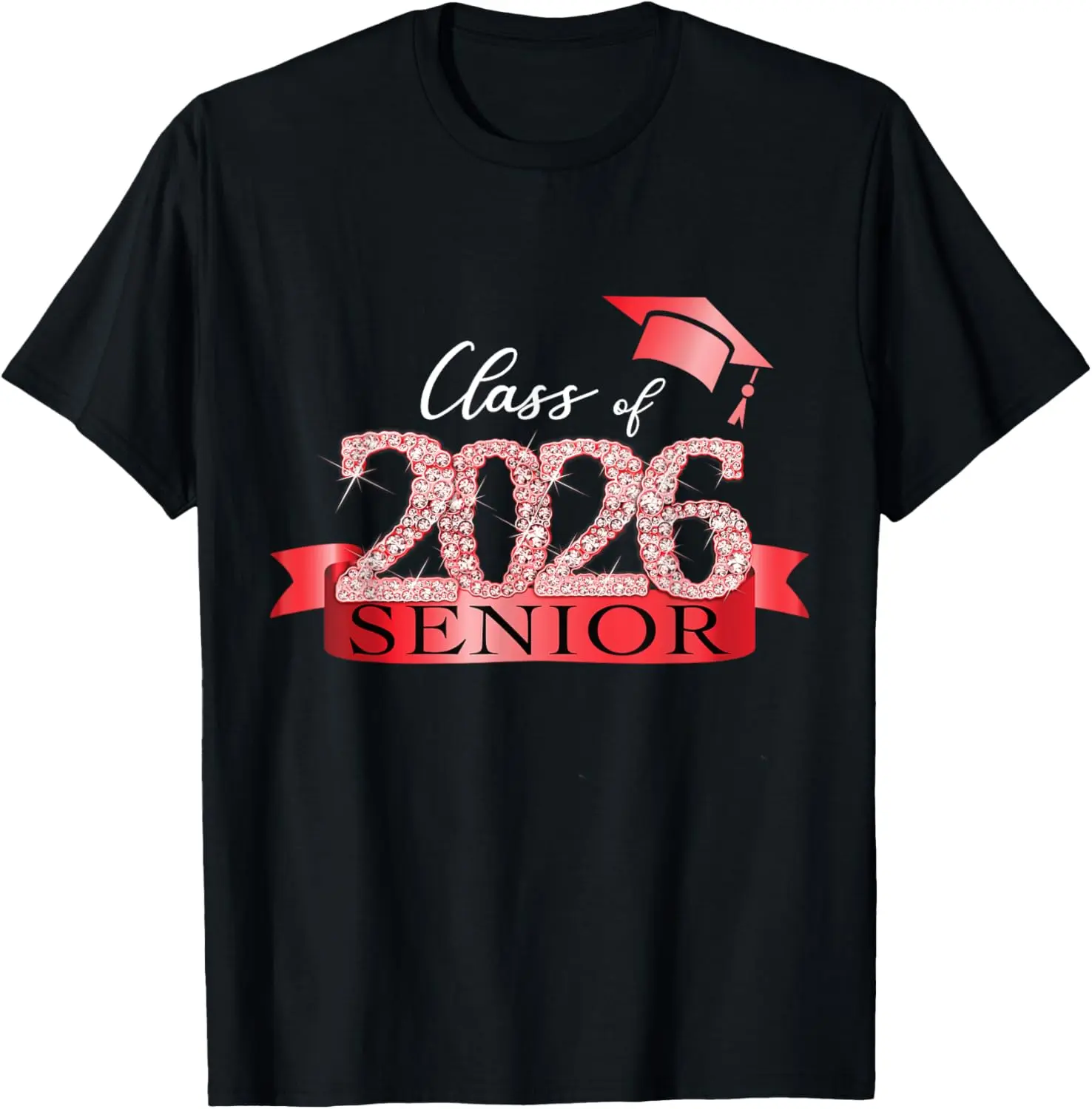 Proud Senior Of 2026 I Final Year Black Red Decor Item T-Shirt