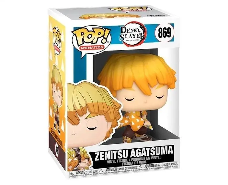 Funko Animation Demon Slayer Zenitsu Agatsuma #869 Autographed JSA Certified Collectible Figure, Vinyl Figurine
