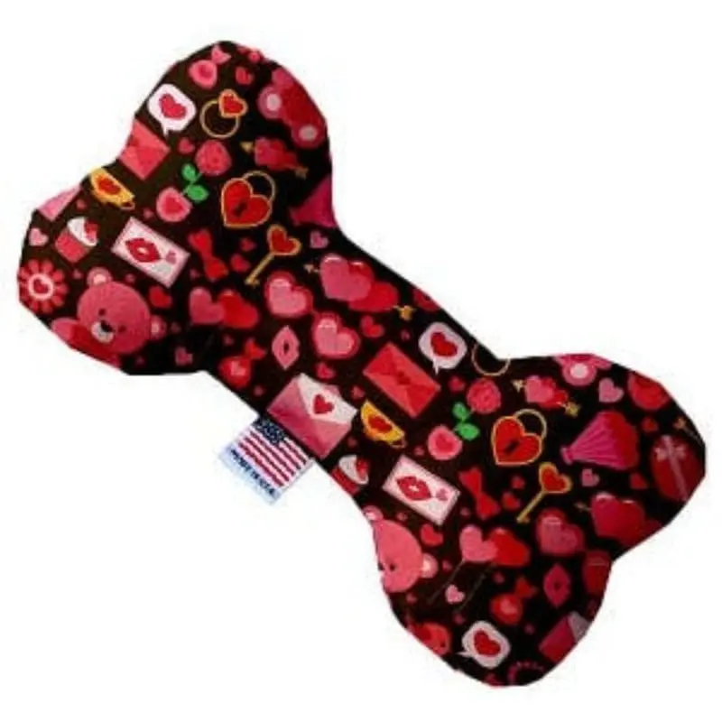 Valentines Day Bears Dog Toy - 2 Sizes with Heart and Cookie Patterns, Ideal for Valentine's Day Treats