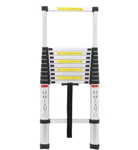 10.5ft Telescoping Ladder Heavy Duty Aluminum Extension Ladder, 330lbs Load Capacity, EN131 Standard, Portable Multi-Purpose Telescopic Ladder, Folded Height 2.6ft, Easy to Transport or Store