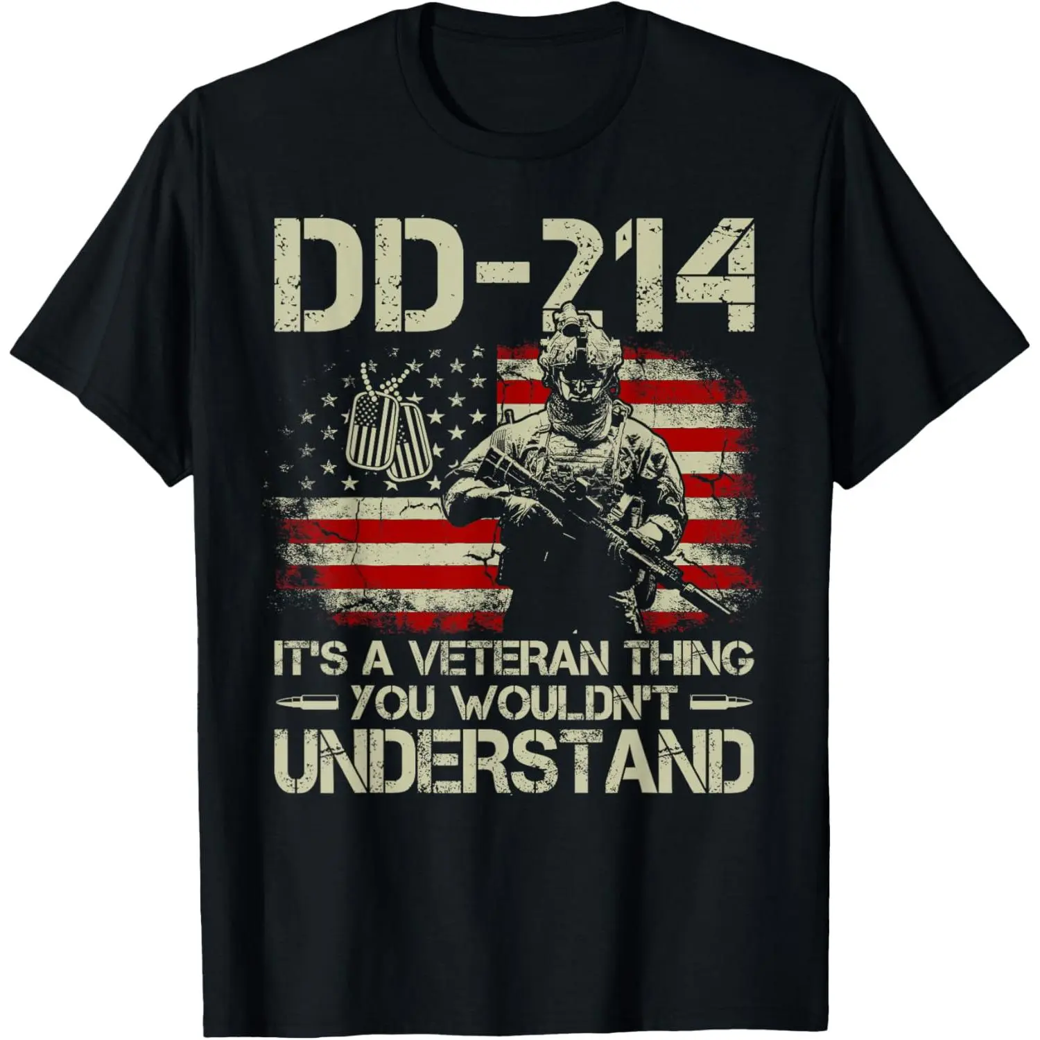 Cotton Short Sleeve DD-214 It'S A Veteran Thing You Wouldn'T Understand DD-214 T-Shirt For Men Women