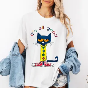 T-shirt Women's Vintage Graphic Round Neck Tee, Casual Short Sleeve T-shirt for Summer, Women's Top for Daily Wear Vintage Graphic Tees