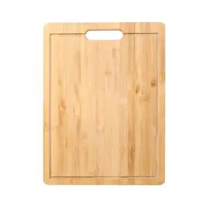 Bamboo Cutting Board, 1 Count Household Thickened Chopping Board with Juice Groove, Vegetable and Fruit Cutting Board for Home, Kitchen Accessories, Durable Chopping Board