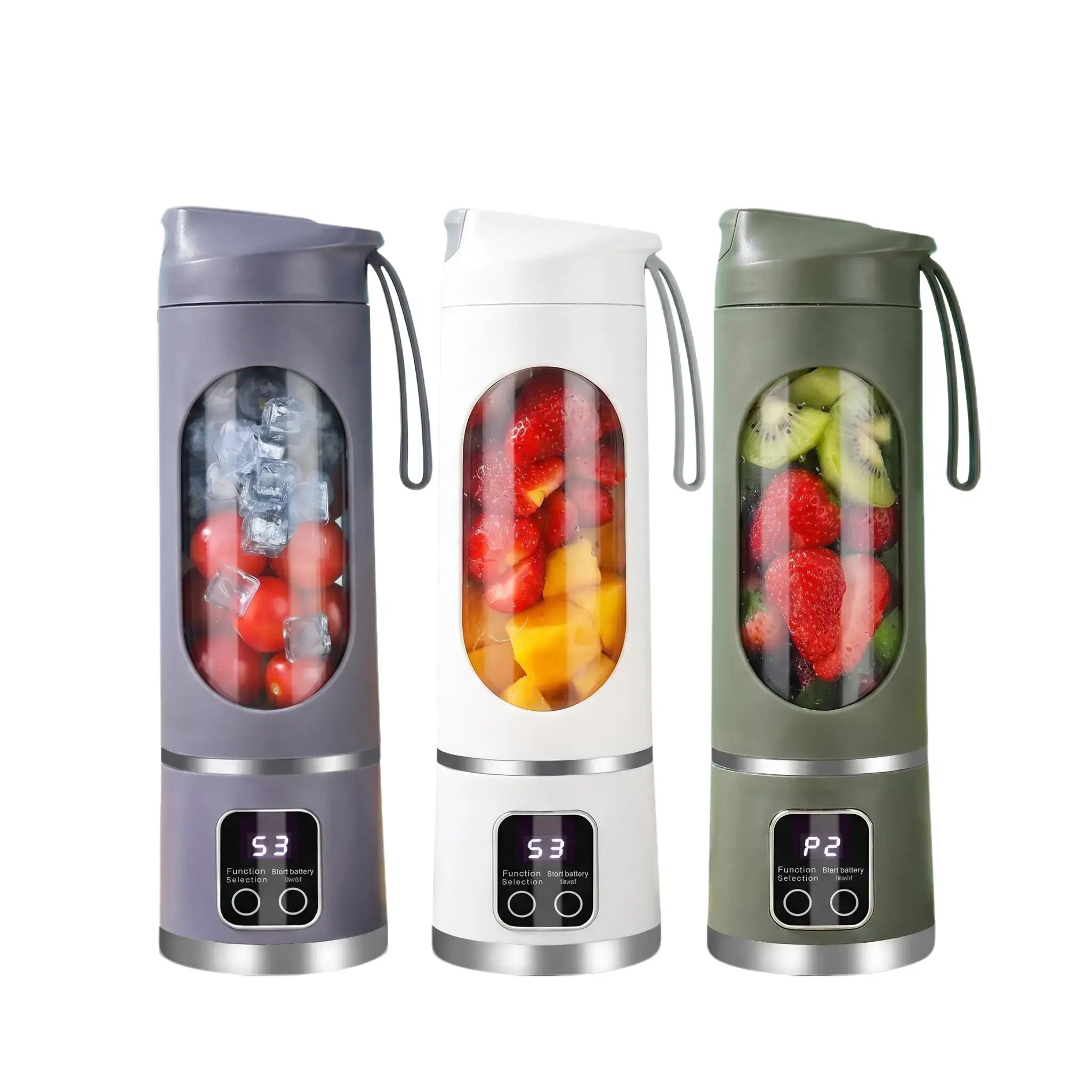 Rechargeable Portable Blender Electric Juicer Cup - 12 Sharp Blades, USB Charging Port, Ideal for Fruit Juicing & Protein Powder Mixing - For Fitness Enthusiasts