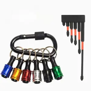 Keychain Connecting Rod with Screwdriver Bits, Multifunctional Keychain Connecting Rod with Screwdriver Bits, Strong Magnetic Electric Drill Bit Set