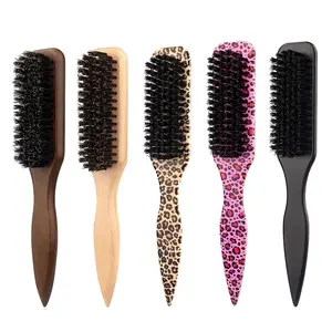 1pcs Soft-bristled bamboo handle hairbrush – Medium and Large sizes, durable and gentle on wet hair, suitable for all hair types, hair care tool | Natural wood handle comb, stylish comb, high-quality comb, professional stylist, smooth combing