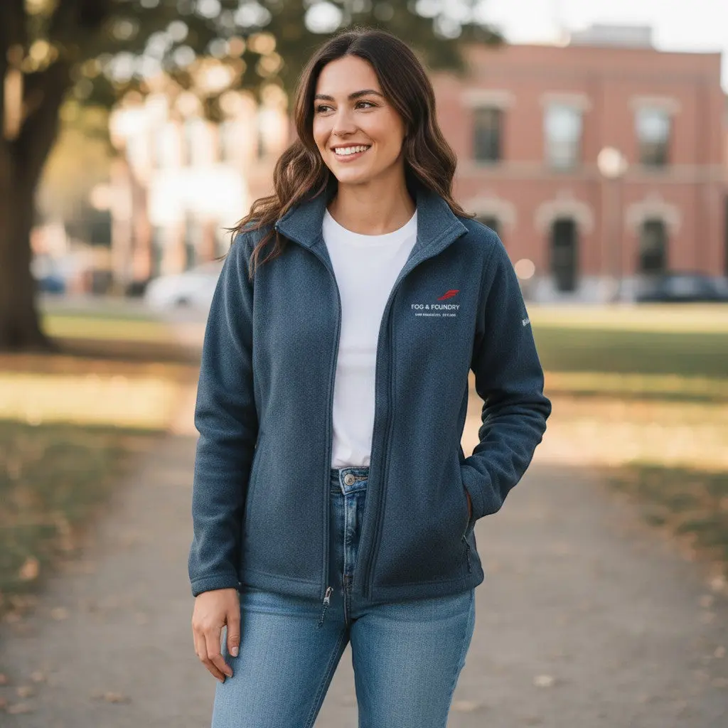 Columbia Fleece Jacket Red Logo | Fog & Foundry